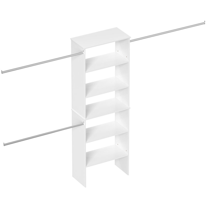 Closet Tower  Closet Unit Closet System, White, 82.2" H x 25.5" W x 14.5" D