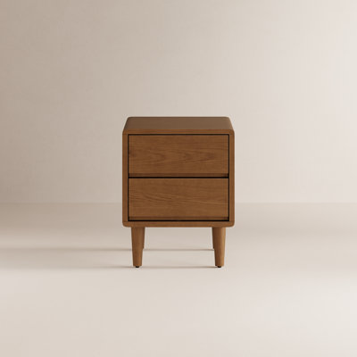 Solid Wood Mid-Century Modern Nightstand