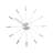 Silver Plug Inn Metallic Spoke Wall Clock