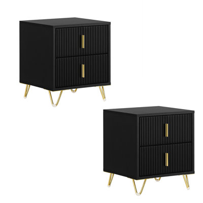 40cm W Manufactured Wood Bedside Table