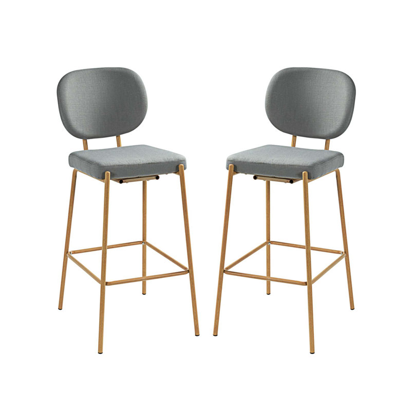 Tabouret de comptoir court 30 po Kittye, Gris anthracite