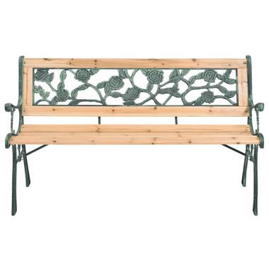 Brundidge Metal/Solid Wood Outdoor Bench