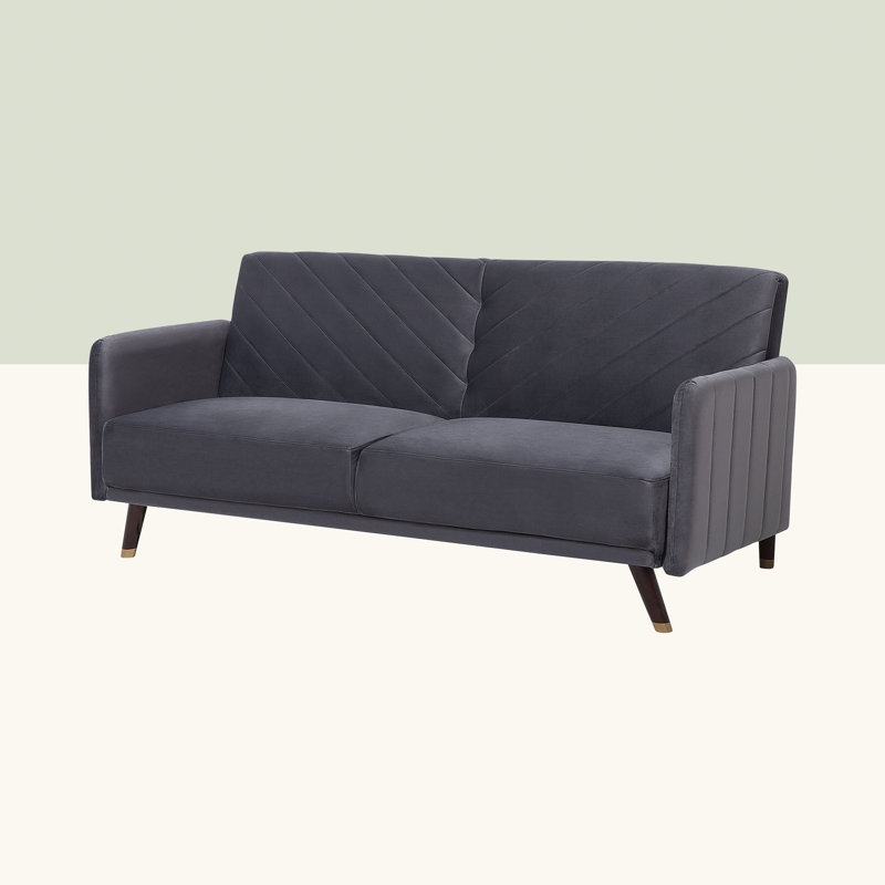 Sinead 3 Seater Velvet Sleeper, Grey