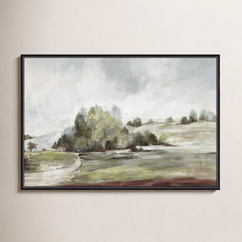 Concorde "Green Country Road" Print, 25.5" H x 37.5" W, Espresso
