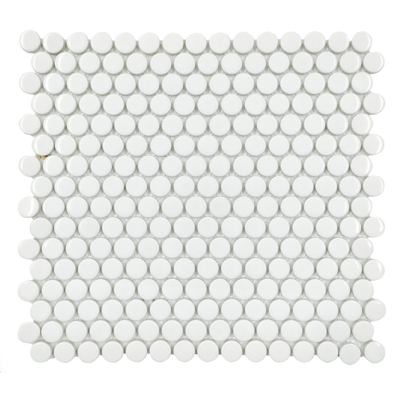 Savvy 11 in. x 12 in. Glossy Porcelain Floor and Wall Tile (14.61 sq. ft./Case), White