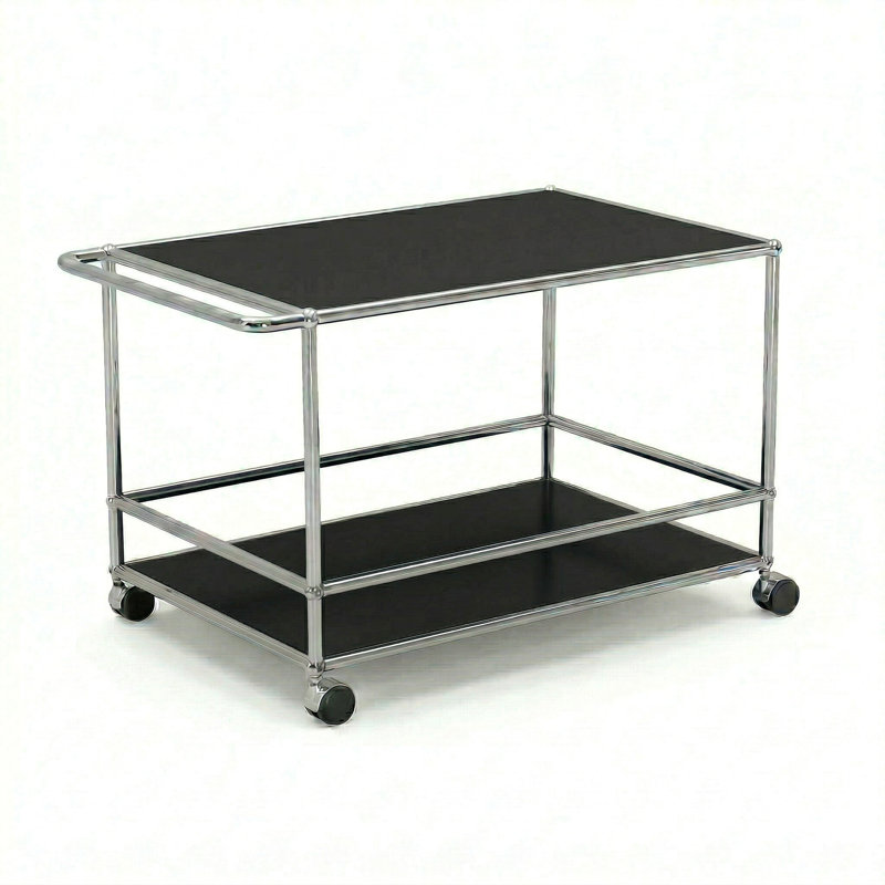 Modular Metal Office Storage Cabinets With Adjustable Shelves, Black