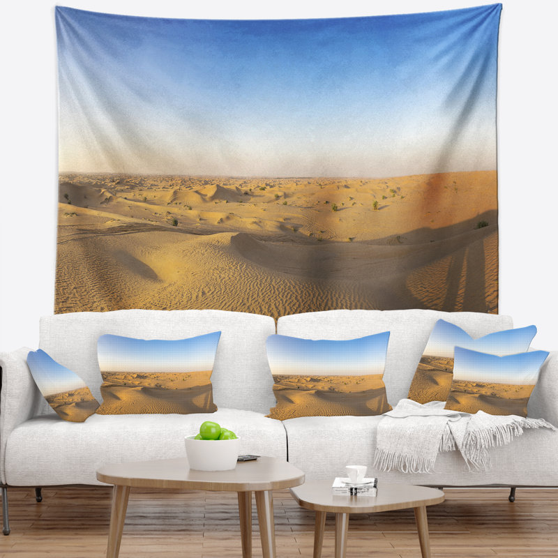 Tapisserie en sable paysage désert sous dubaï, H 50 po x l 60 po