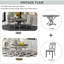 Ensemble de table de salle à manger extensible 5 pièces avec 4 chaises rembourrées de style rétro TREXM (brun et blanc antique)-392313998