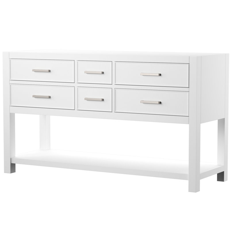 Base de meuble-lavabo double 60 po Brooks, Blanc