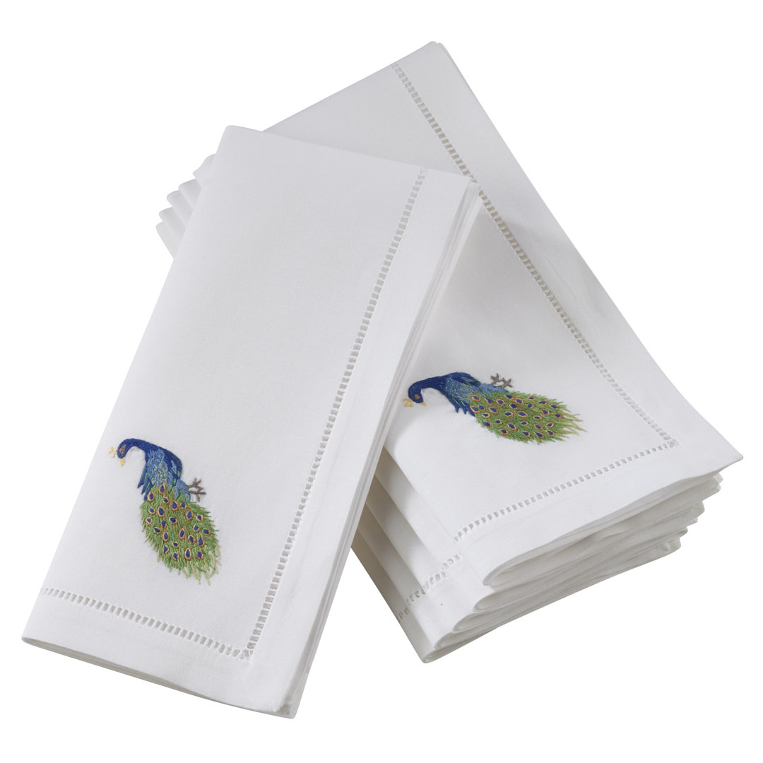 Morrissey Cotton Embroidered Square Napkin (Set of 6) House of Hampton®