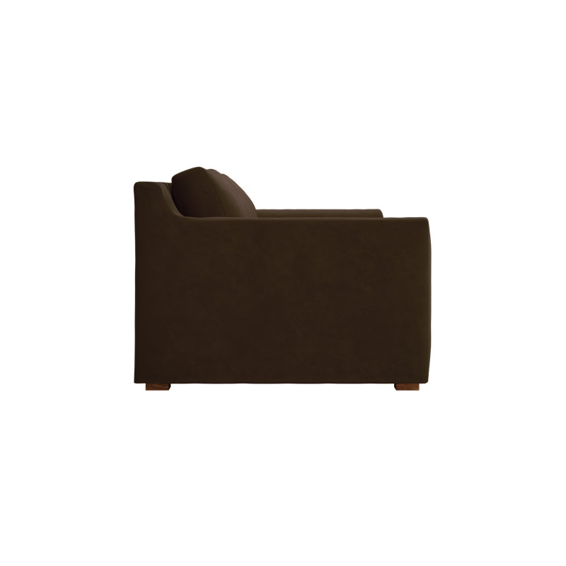 Elevate Sofa 86", Chocolate Recycled Velvet