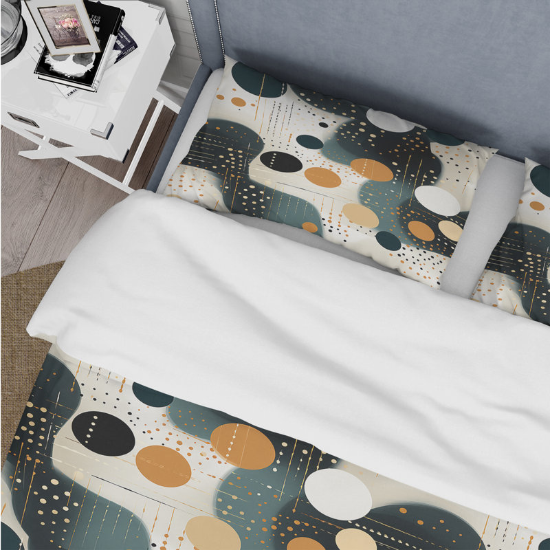 Ensemble de housse de couette Industrial Chic Polka Dots, Housse de couette pour très grand lit et 2 très
