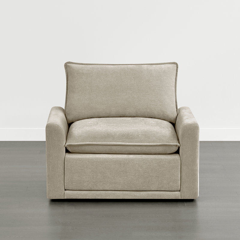 Accoudoir moderne surdimensionné 44,9 po Cloud, Taupe