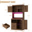 Armoire de rangement pour garde-manger de 72 po avec tiroirs, prise de courant et lumière DEL 72 po-643266542