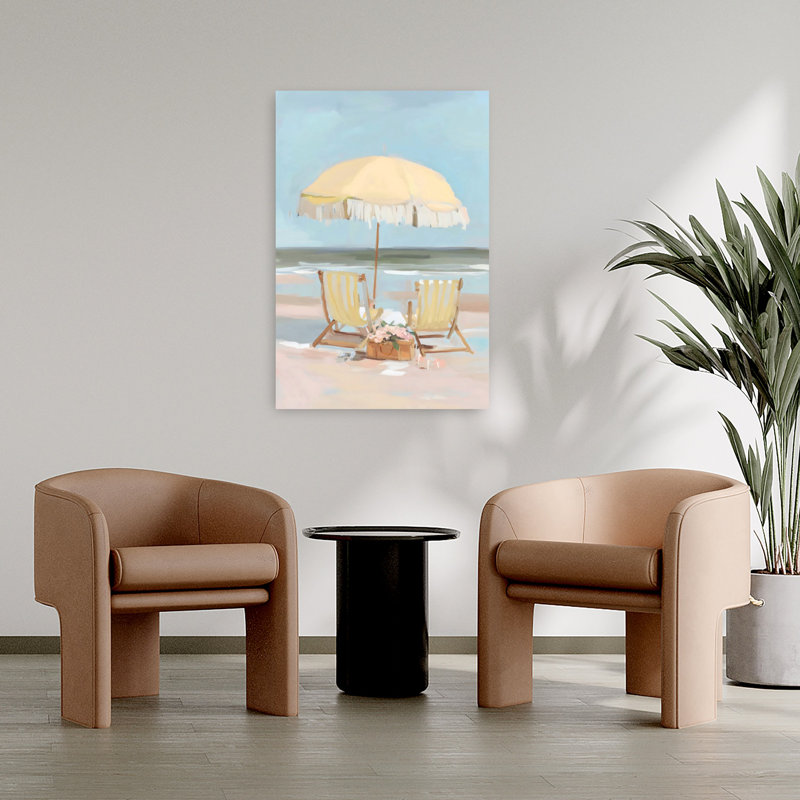 Chaises jaunes, art mural abstrait contemporain, H 36 po x l 24 po