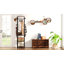 70.87" H Steel Freestanding 8-Hook Coat Rack with Storage Shelf-1109450077