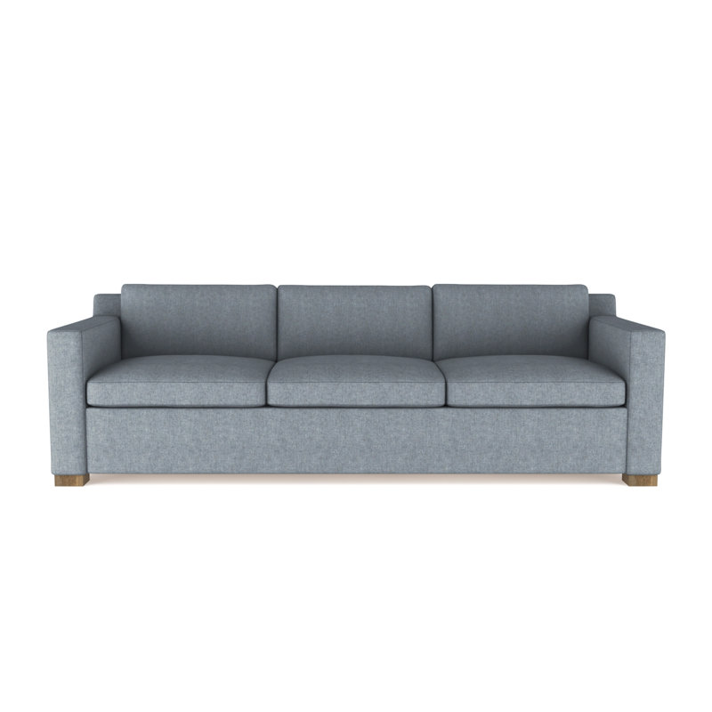 Canapé Mercer, H 33,5 po x l 108 po x P 39 po, Brume moelleuse en velours, Patiné