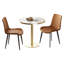 Table de bistro tulipe ronde et moderne avec plateau en faux marbre, structure en métal robuste facile à assembler-146970165