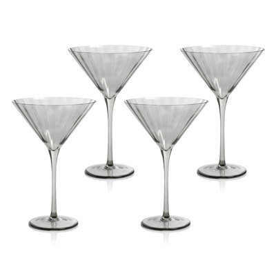 Boulder Ribbed Martini Glass