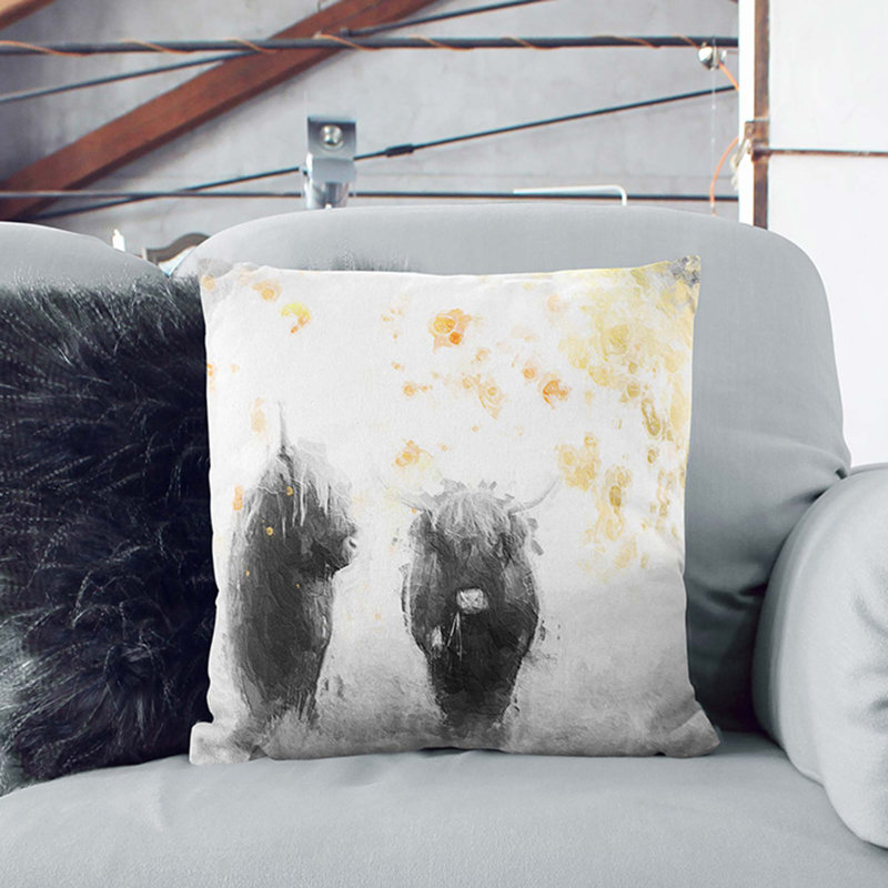 Square Throw Cushion, 40cm H x 40cm W x 15cm D