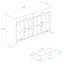 Buffet Style Blanc - 2 tiroirs, 4 portes. Polyvalent pour la salle à manger. , Peint. Buffet Stable Construction. Rangement spacieux