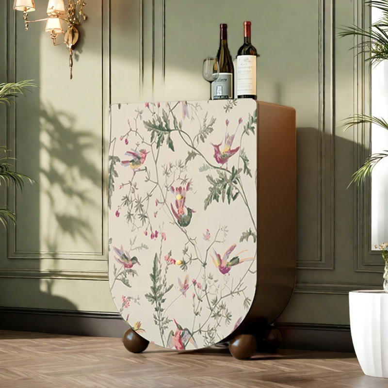 Modern multi-functional wooden accent cabinet, Nutbrown