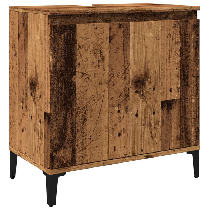 Rufaidah 58cm Single Bathroom Vanity Base Only, Old Wood