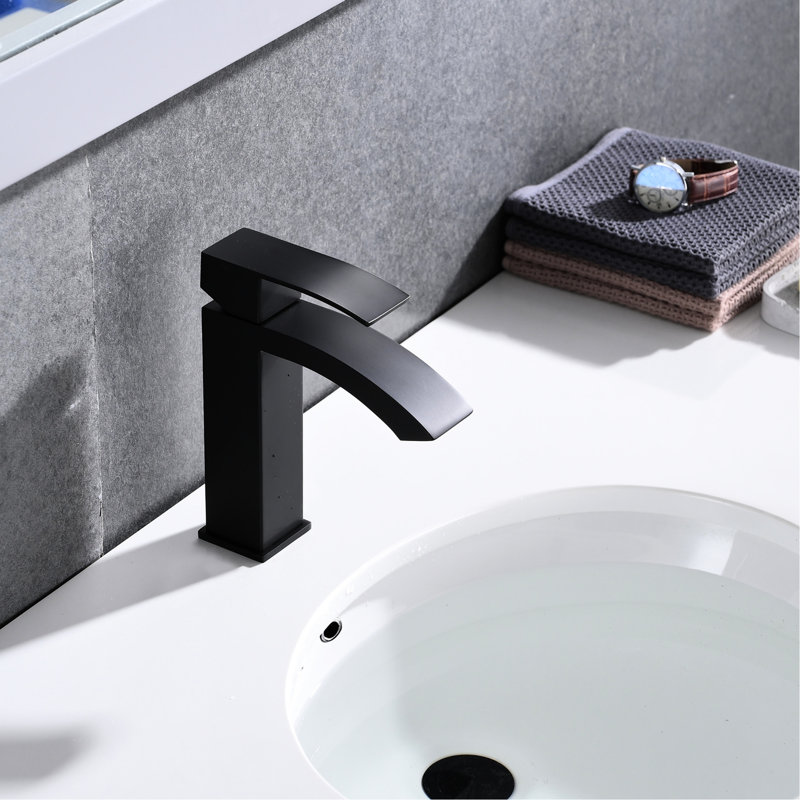 Bathroom Faucet With Waterfall Outlet And Pop - Up Drain  With Overflow , Rust Stainless Steel, Simple Water Flow Temperature Adjustment Style Single Handle For Sink Overflow, Corrosion User