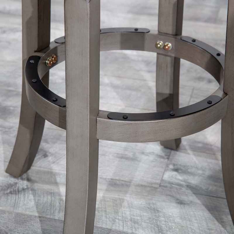 Tabourets de bar pivotants rembourrés en tissu sans dossier