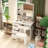 Makeup Vanity Set With Lighted Mirror And Power Outlet