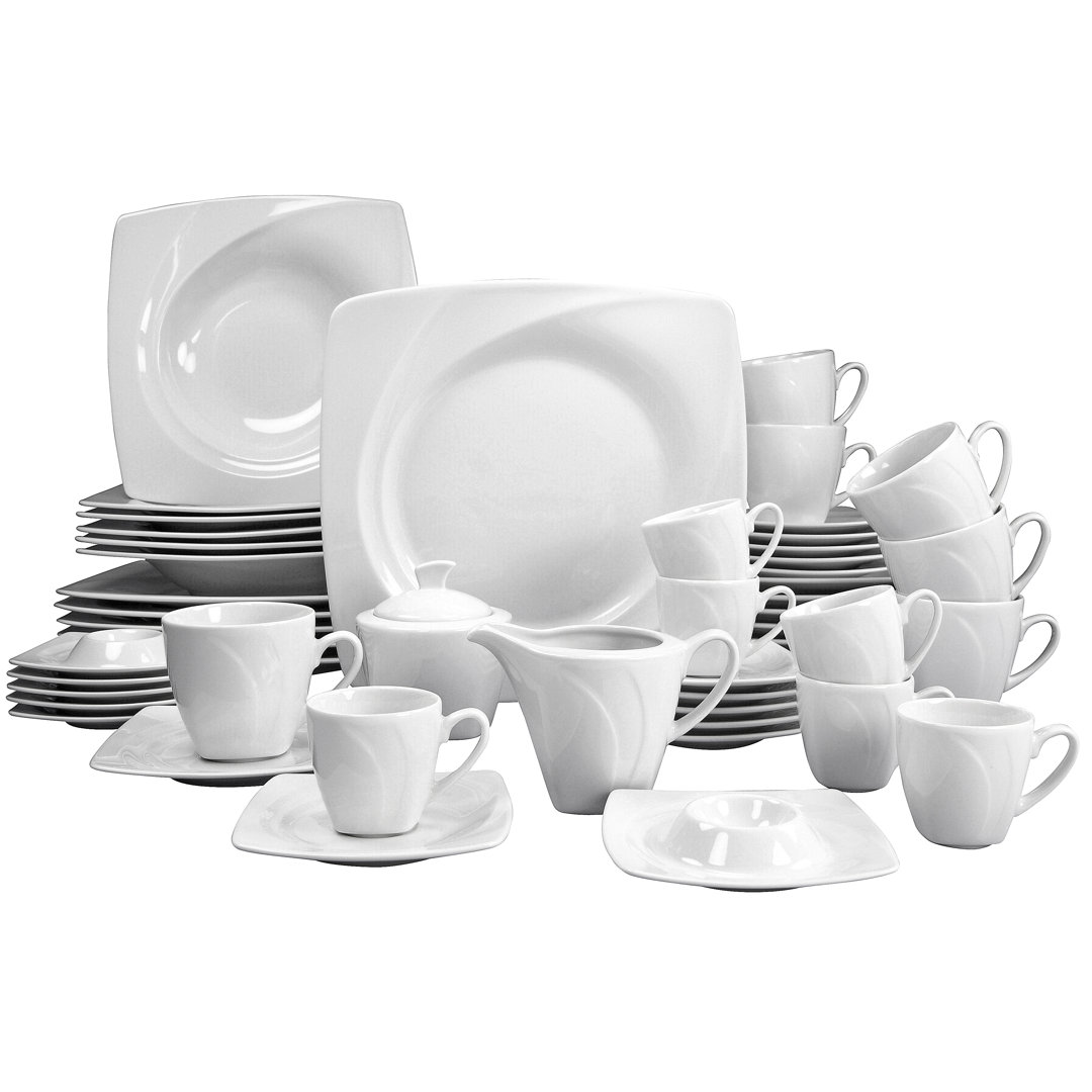 Celebration 50 Piece Bone China Dinnerware Set, Service for 6