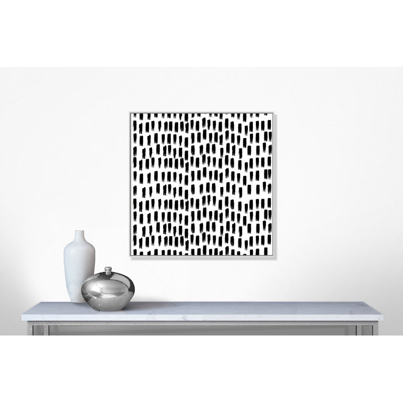 «Brush Strokes - Floater Frame», reproduction d'art sur toile, Cadre blanc, H 24 po x l 24 po x P 2 po