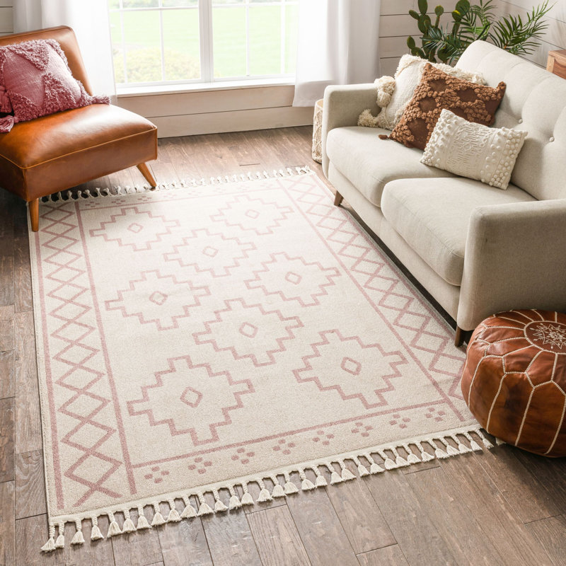 Loop-De-Loop Moroccan Synthetic Area Rug, Rectangle 160 x 220cm
