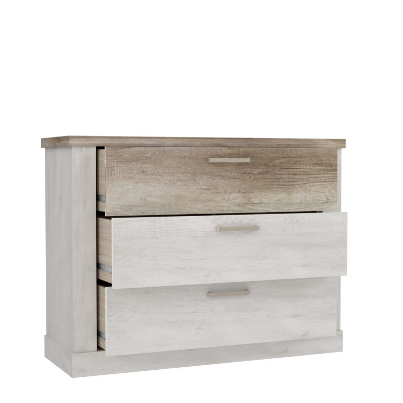 Eurydamas 119.6cm W 3 - Drawer Chest of Drawers