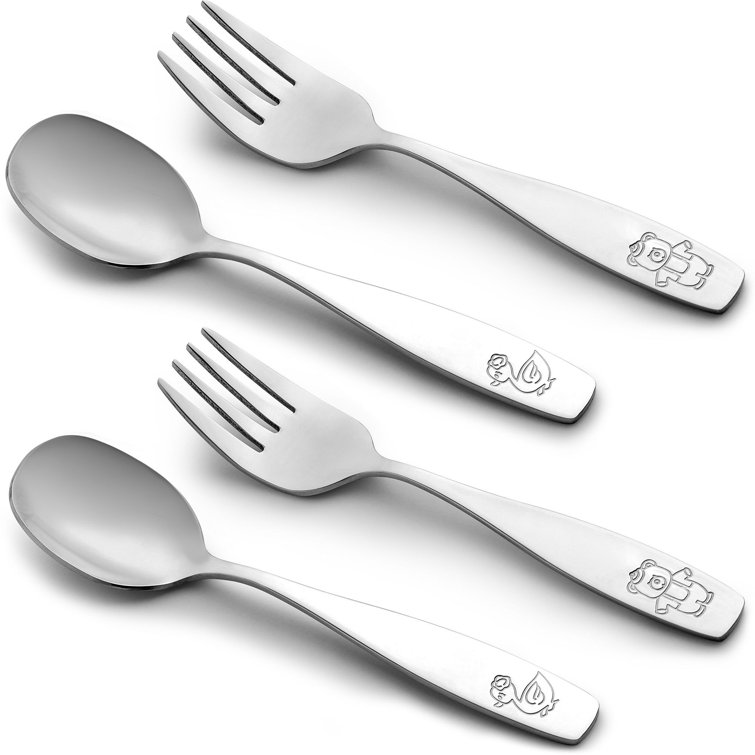 Toddler Utensils Baby Spoons and Forks Set- Includes Baby Utensils Case |  Toddler Spoon | Toddler Fork - Bpa Free (4 Pieces)