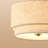 13" Modern Drum Semi-Flush Mount Ceiling Light – Gold Finsh with Double-Layer Linen Shade-1121507005