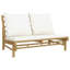 Ensemble de salon de patio 2 pièces Bay Isle Home ™ avec coussins blanc crème en bambou-288914473