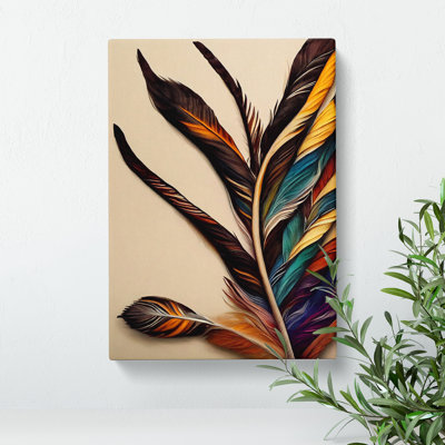 Creative Feathers - Wrapped Canvas