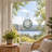 8in Stained Glass Suncatcher, Window Hanging Panel