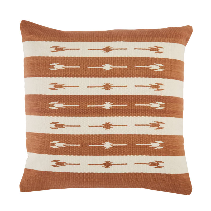 Coussin 100% coton Estela, Taupe, Duvet
