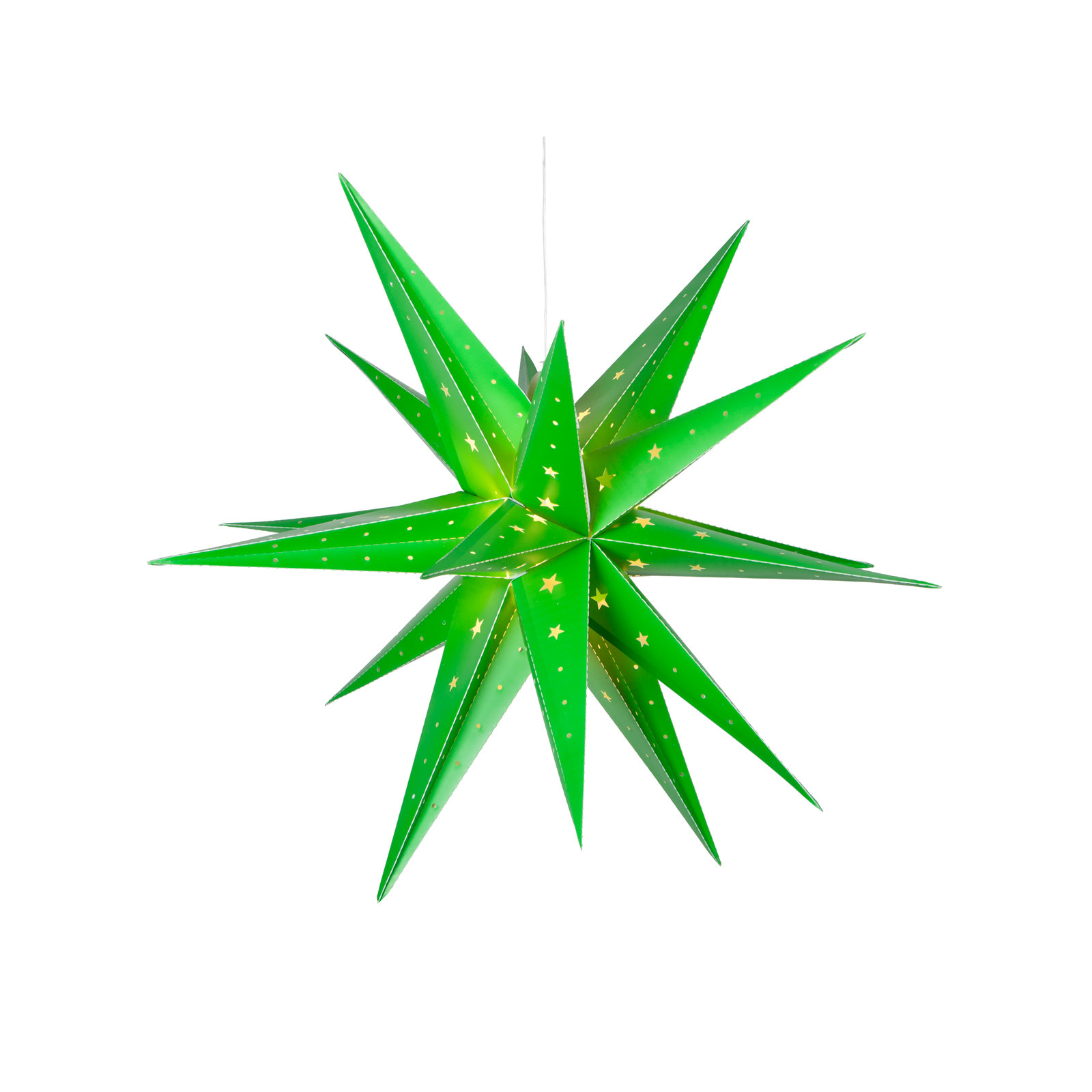 LED Lantern, 24" H x 24" W x 24" D, Green