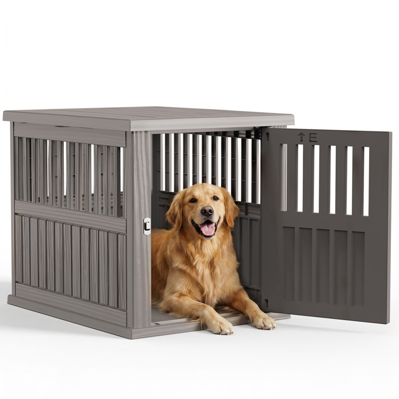 Cage pour chien de grande race, Gris