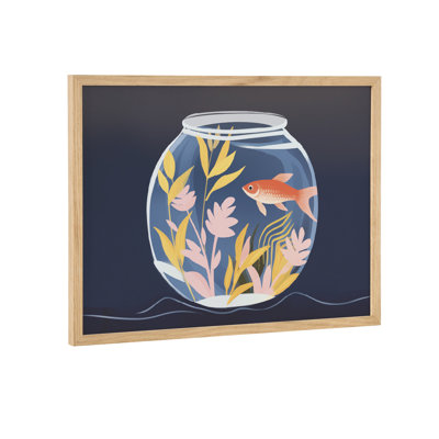 «Pet Goldfish» par B Creative Studio, reproduction d'aquarelle encadrée