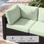 Canapé d'angle modulaire en résine tressée de 10 pièces avec pouf et coussins-402075272
