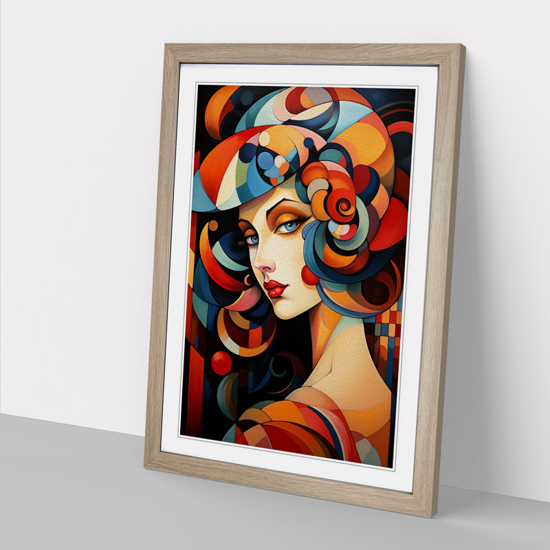 Single Picture Frame Print on Wood, 34cm H x 25cm W, Oak Framed