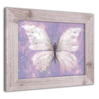 «Purple Butterfly», reproduction encadrée