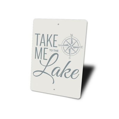 Plaque en aluminium «Lake Compass»