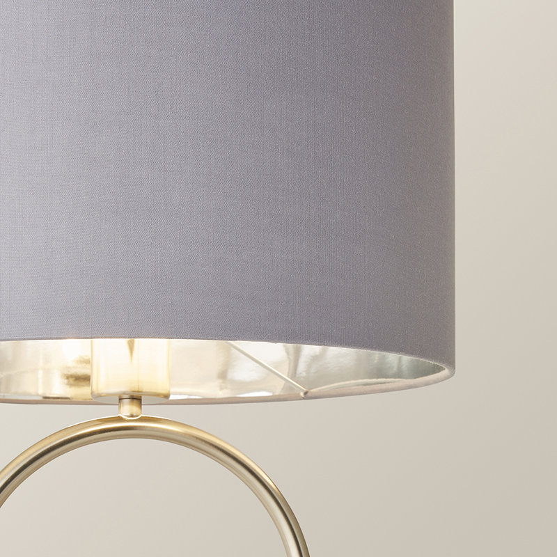 Suejin Metal Table Lamp, Light Grey