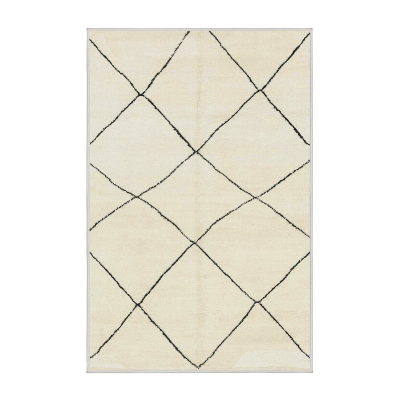 Tapis multicolore à motif abstrait Dejahna, Rectangle 2 pi x 4 pi
