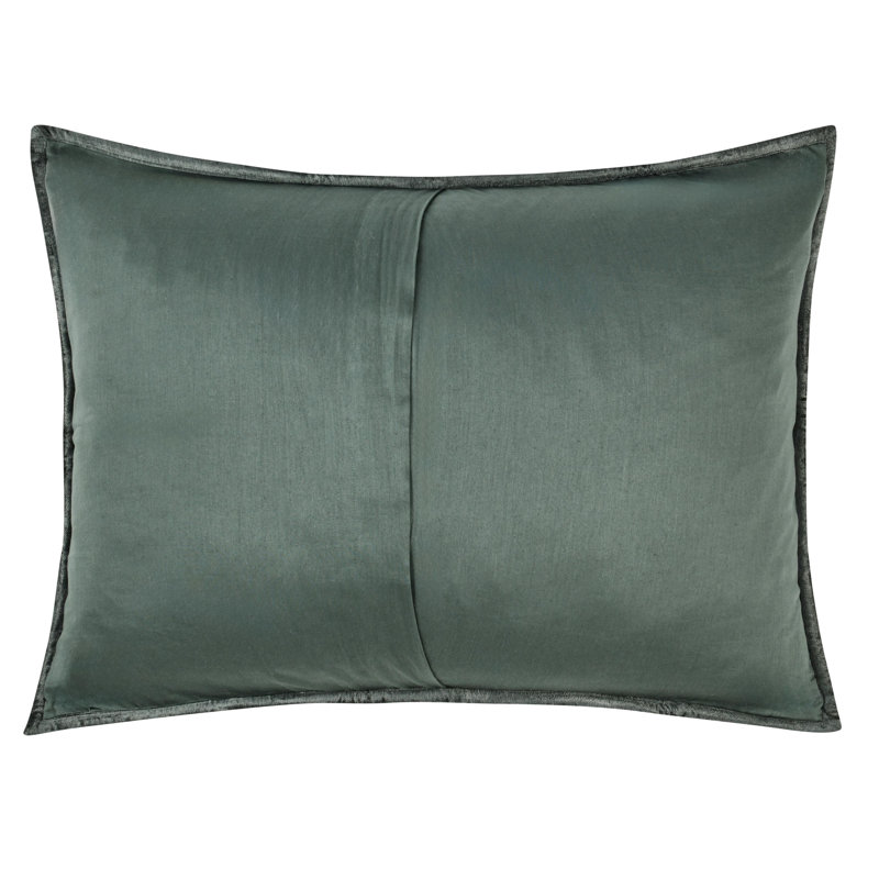 Dimitry Polyester Zipper Sham, Standard, Bay Green